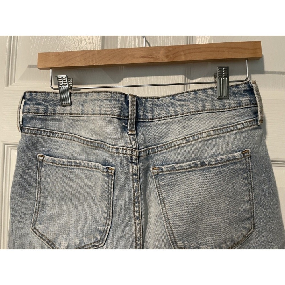 Old Navy Womens Size 10 Blue Denim High Rise Power Straight Jean Shorts - Picture 6 of 6